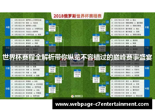 世界杯赛程全解析带你纵览不容错过的巅峰赛事盛宴