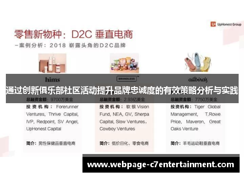 通过创新俱乐部社区活动提升品牌忠诚度的有效策略分析与实践